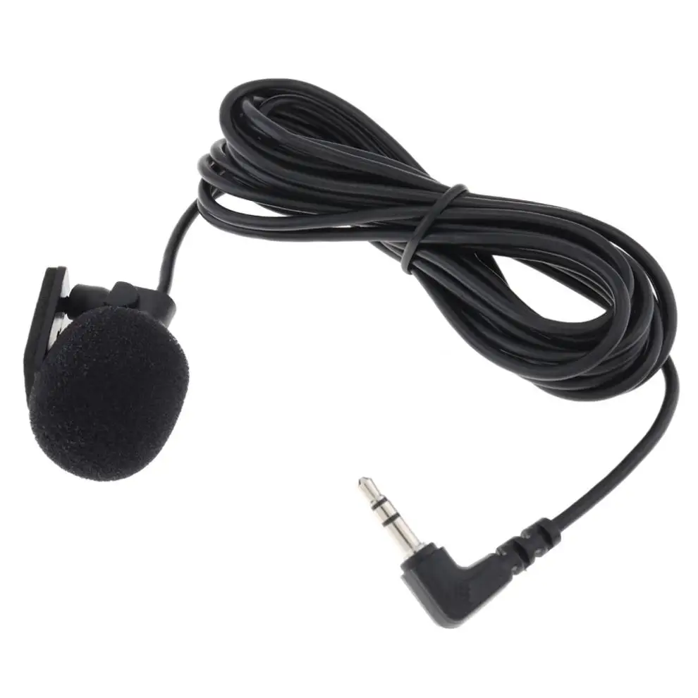 PVC Wired 3.5 mm Stereo Jack Mini Car Microphone External Mic for PC Car DVD GPS Player Radio Audio Microphone 3.mm Mic