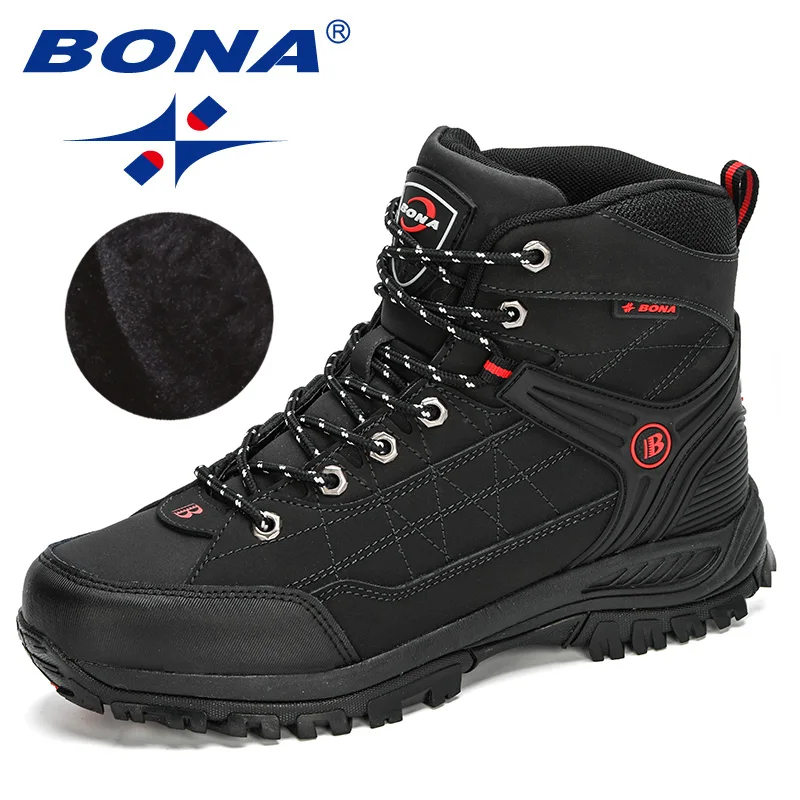 Bona Nieuwe Collectie Mannen Winter Schoenen Actie Leer Werkende Laarzen Man Hoge Top Pluche Snowboots Masculino Anti-Slip shoesshoes