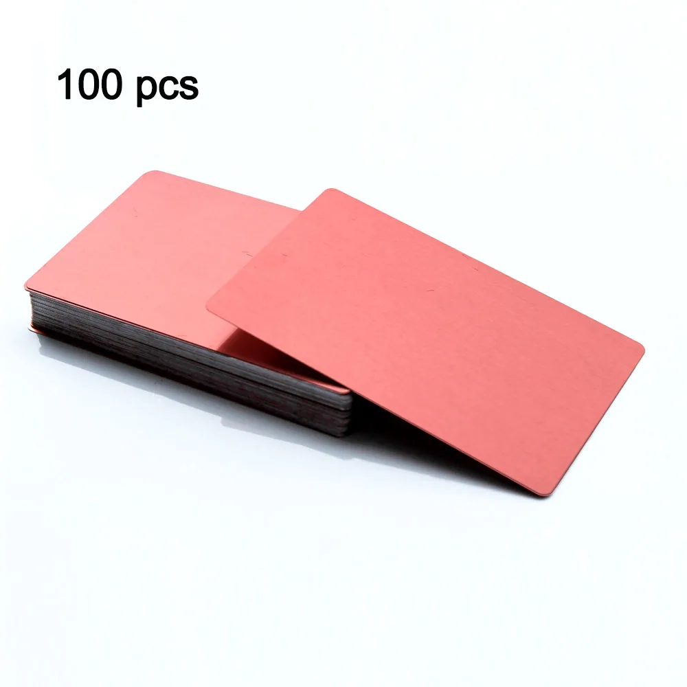 NONE 100 Stück leere Metall-Visitenkarten, 0,2 mm Dicke, Aluminiumlegierung, Rohlinge, Karte, DIY-Laserdruck 9