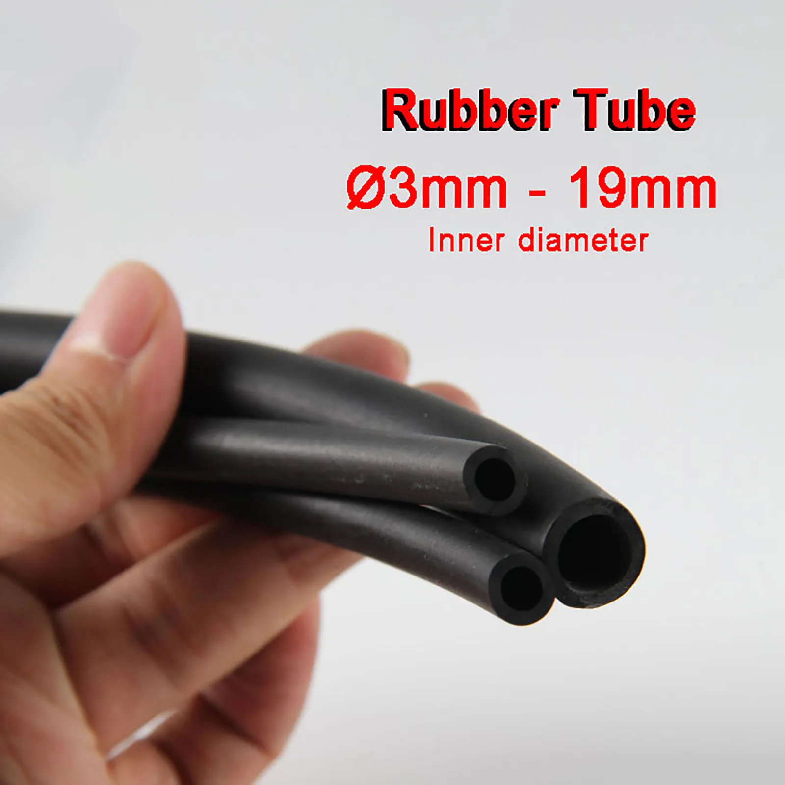 

1M Inner diameter 3mm~19mm Black Nitrile Rubber Fuel Tube NBR Petrol Oil Line Hose Pipe Tubing