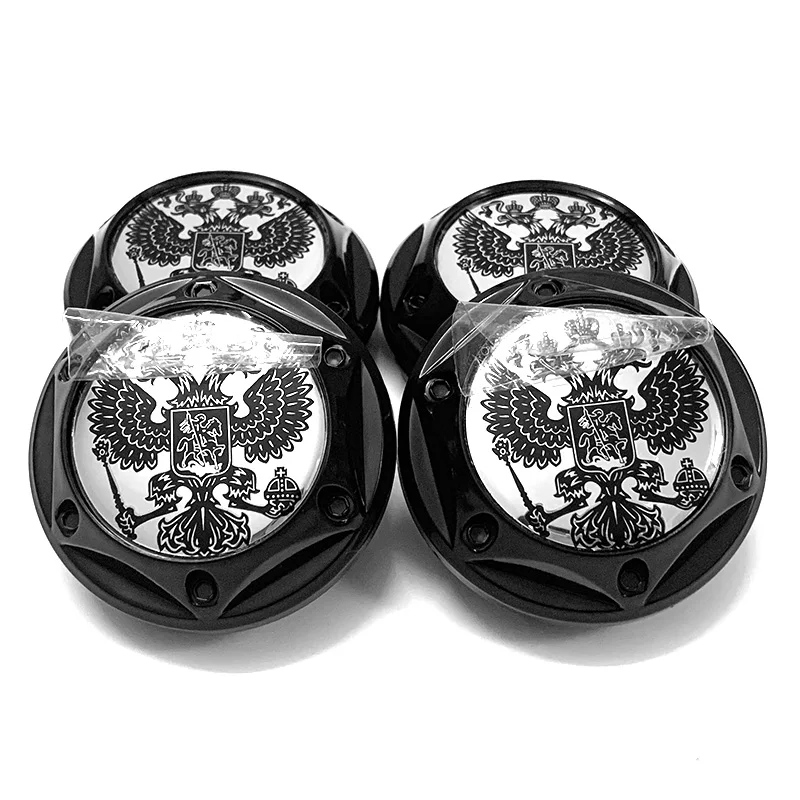 4Pcs/lot 68MM Car Styling Coat of Arms of Russia Eagle Emblem Car Wheel Hub Cap Rim Wheel Caps Cover