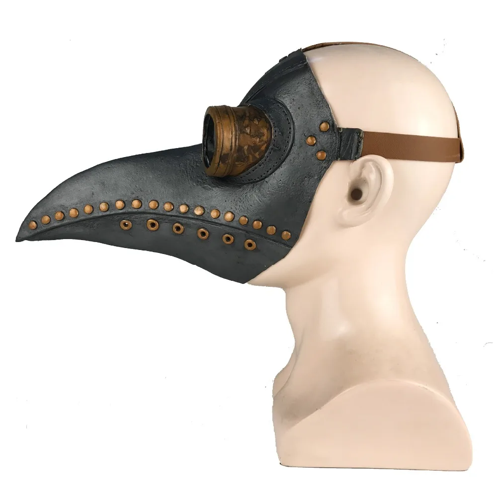 Funny Latex Steampunk Plague Doctor Bird หน้ากากจมูกยาว Masquerade ฮาโลวีนเครื่องแต่งกาย Props