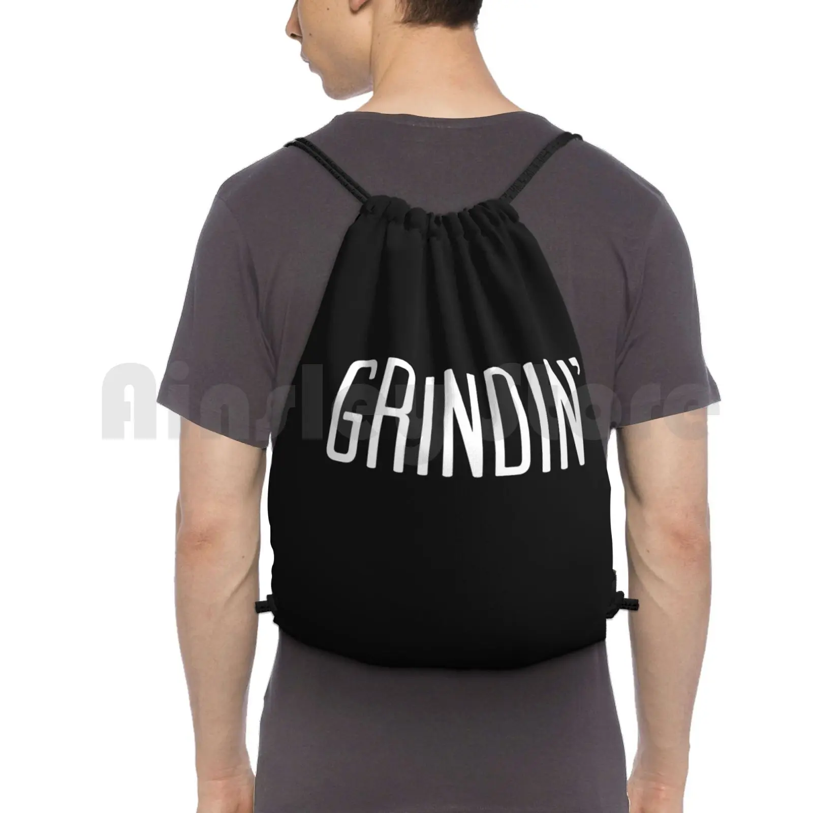 Nf Grindin' Design Backpack Drawstring Bags Gym Bag Waterproof Nf Nate Ferguson Nf Real Music Real Music Perception