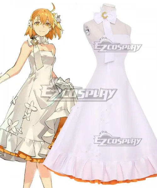 Fate Grand Order Grand Female Master Gudako Symphony Concert White Party Dress Girls Halloween Suit Cosplay Costume E001