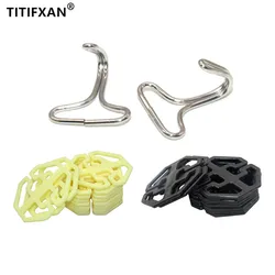 10PCS Auto Seat Cover Plastic Fastener For Car Seat Accessories Plum Plate Metal Hook Plastic Card Fixed Chuck