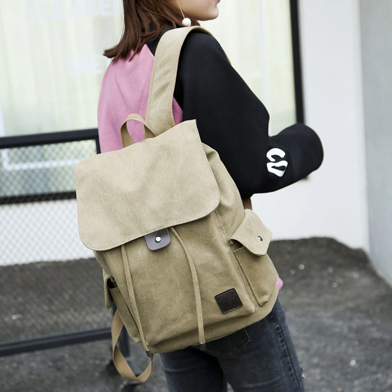Neue Hohe Qualität Leinwand Männer Rucksack Große Schulter Schule Tasche Rucksack Für Jungen Reise Mode Camping Taschen Mode Einfache Taschen – Detail 9