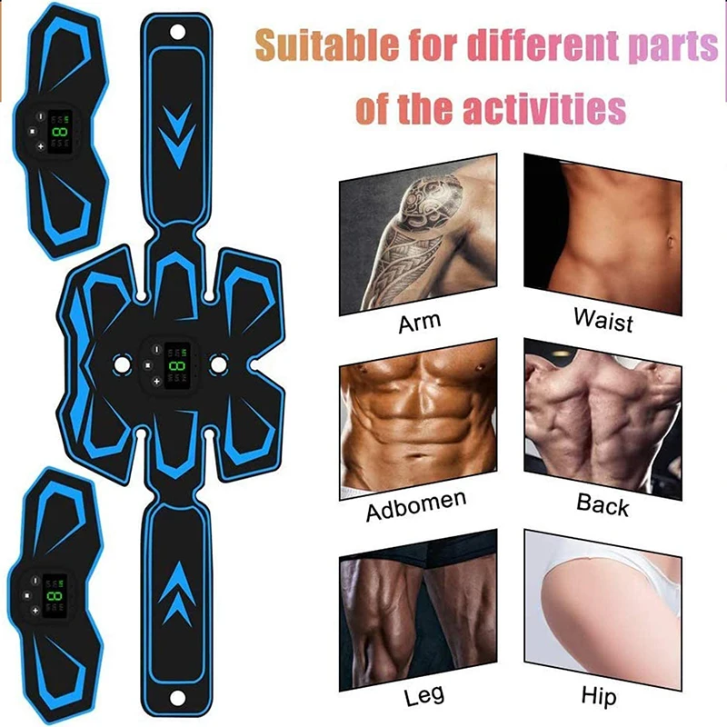 EMS Abdominal Muscle Stimulator Body Massage Slimming Abdominal Trainer Massager Muscle Toner Weight Loss Rechargeable Dropship