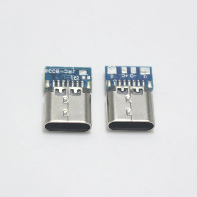 20-100 قطعة المصغّر USB 3.1 نوع C موصل 14 دبوس أنثى المقبس وعاء من خلال ثقوب PCB 180 عمودي درع USB-C