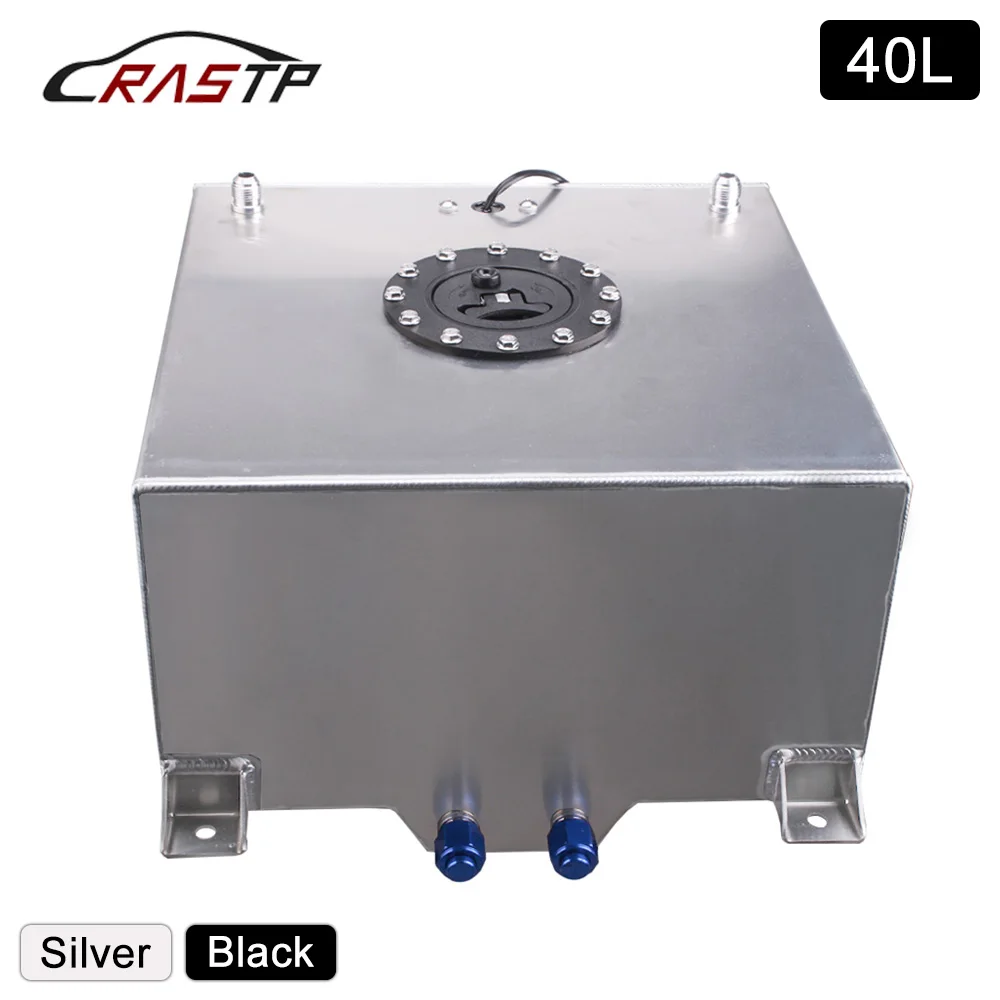 

RASTP-New Aluminum Silver 40L Aluminum Fuel Surge Tank with Cap Fuel Cell with Sensor Foam Inside RS-occ039