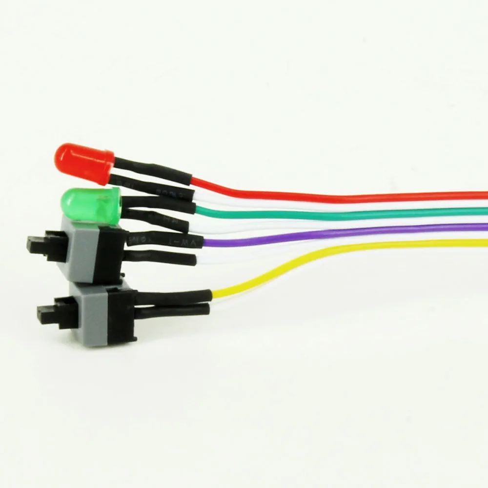 Câble d'alimentation pour carte mère PC, interrupteur à bouton, remplacement d'une alimentation cassée, indicateur HDD, Cristal des E/S, 65cm