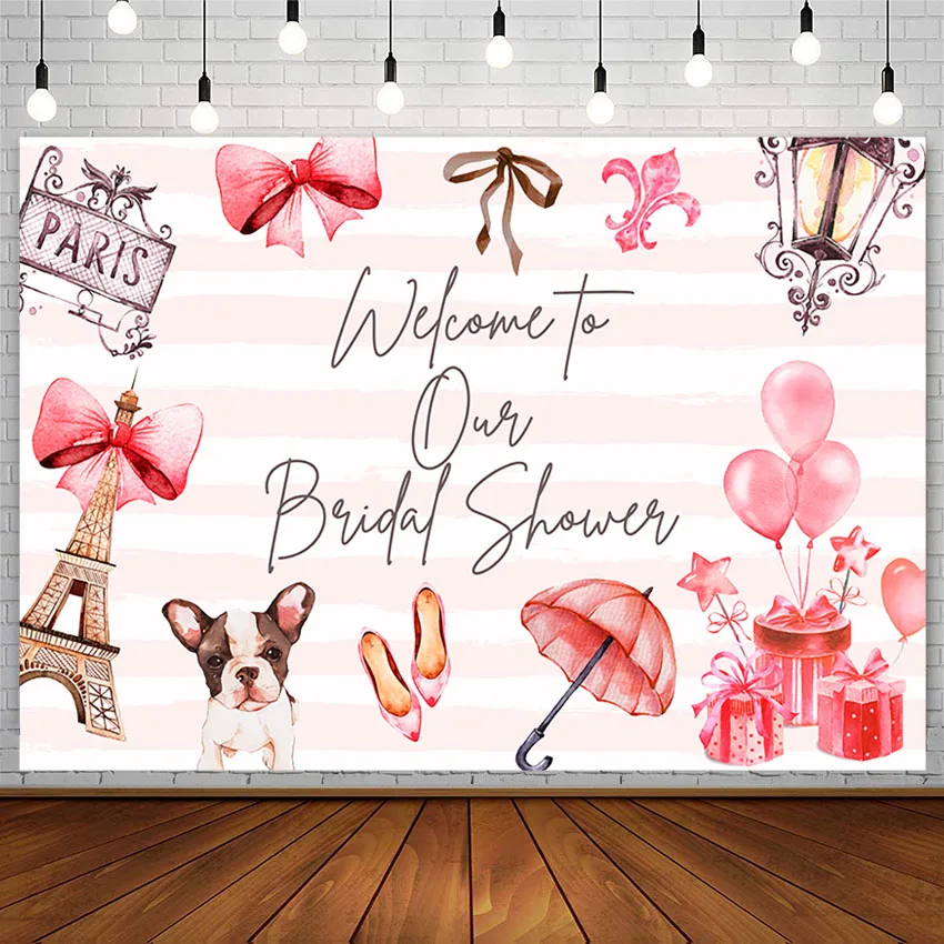 Avezano Photography Backdground Welcome To One Bridal Shower Pink Balloon Bow Animal Wedding Party Decor Backdrop Photo Studio