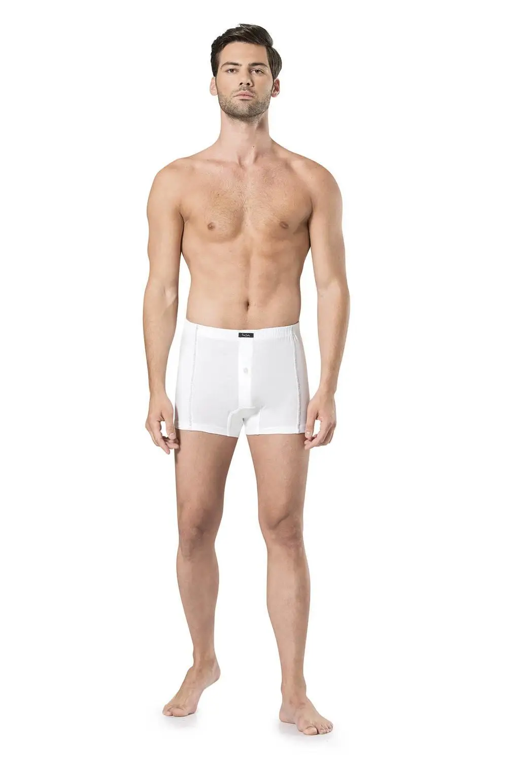 Pierre Cardin Male Combed Cotton White Boxer (2'Li)