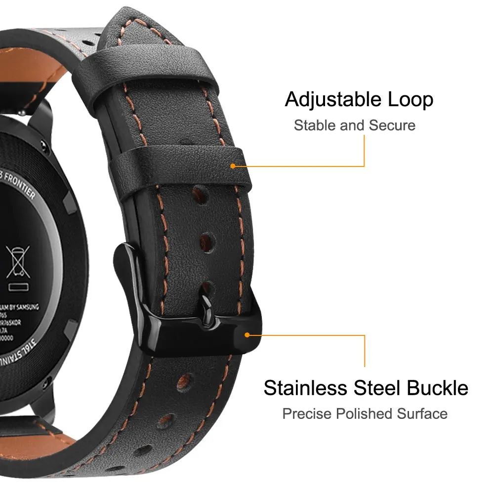 20mm 22mm PU skórzany pasek do zegarka pasek do Haylou LS02 pasek na smartwatcha do paska Ticwatch 2 e Pro E2 S2 pro 4G 2020