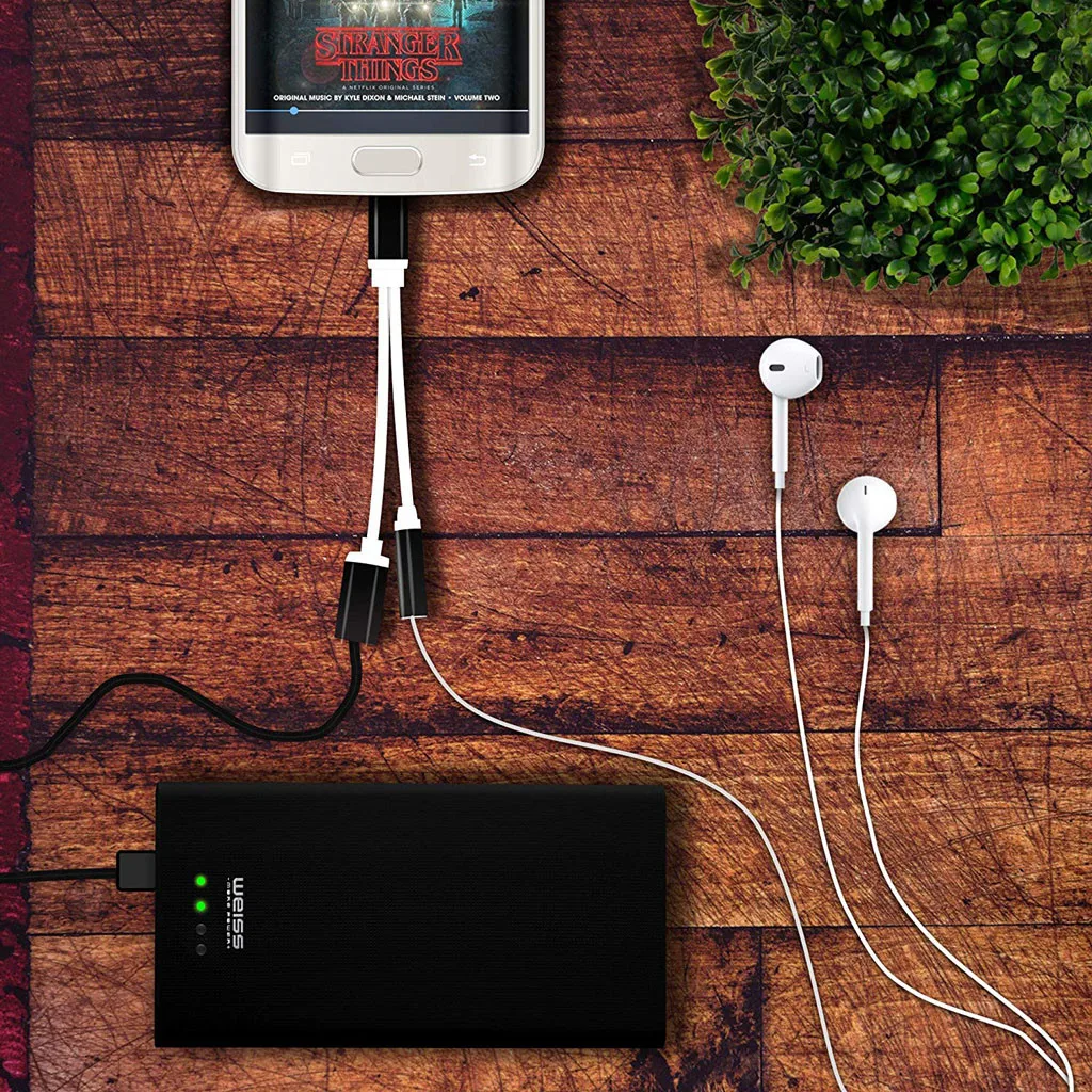 نوع-C المحمول برو محور محول مع USB-C شحن 3.5 مللي متر سماعة جاك AUX الصوت الفاصل محول محول + تهمة كابل 19Oct