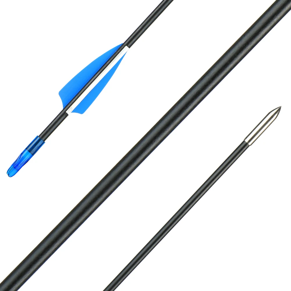 Fiberglass Arrows 31 Inch OD 6mm Spine 750 for Recurve Bow Shooting Hunting Target Practicing