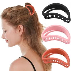 Women Matte Hair Claws Clip Acrylic Hairpins Hollow Barrettes Clamps Ponytail Girls Hair Accessories Headwear Ornaments Crab