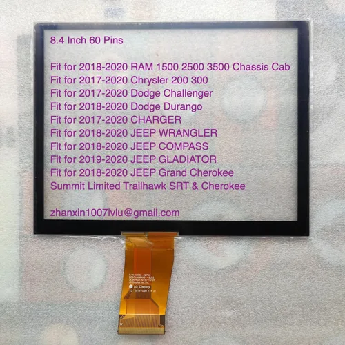 Imagen 1 del producto La nueva pieza de repuesto de pantalla táctil Uconnect de 8,4 pulgadas se especifica para la navegación de radios Ram Dodge Jeep Chrysler 17-21