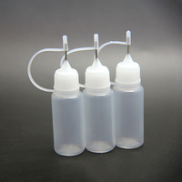 1/3/5Pcs 10ml Plastic Clear Needle Tip Glue Bottles Empty Dropper Bottles Precision Tip Applicator Bottles for Glue