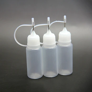 1/3/5 Stuks 10 Ml Plastic Clear Naald Tip Lijm Flessen Lege Druppelflesjes Precisie tip Applicator Flessen Voor Lijm