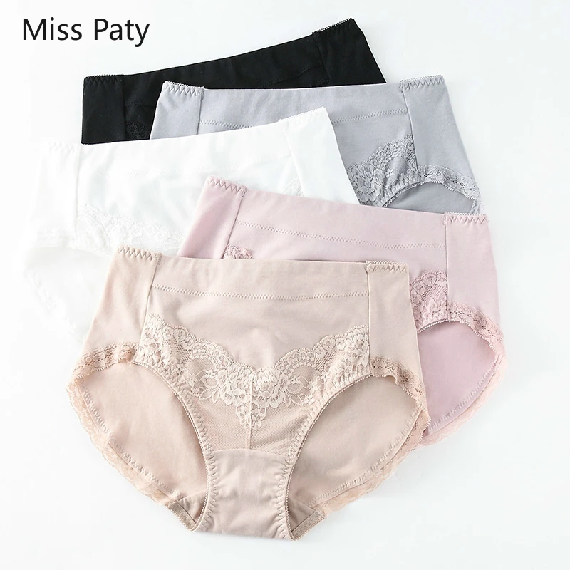 5pcs/Lot 100% Cotton Bottom Panties High Waist Seamless For Women Breathable Comfortable Underpants Ladies Briefs 3XL