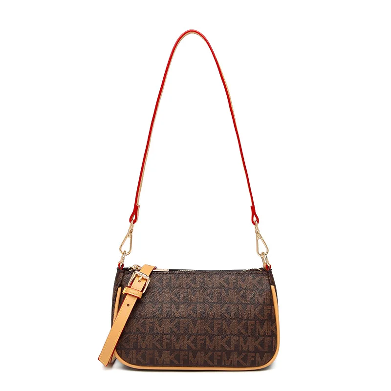 New Vintage Printing Cross Body Bags For Women Underarm Small Square Bag Hand Shoulder Bag.