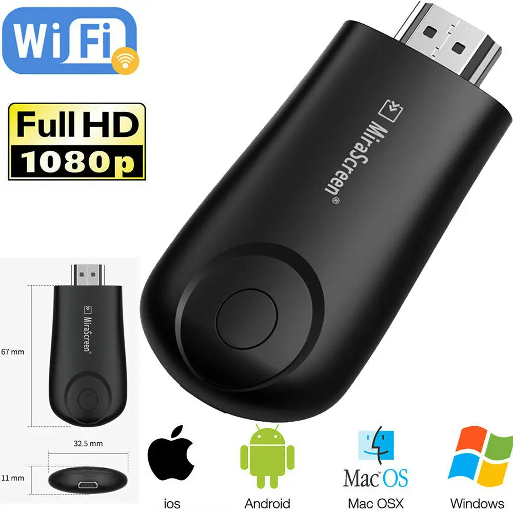 MiraScreen E9 4K WIFI Wireless Display TV Dongle Receiver Airplay Miracast N2T9