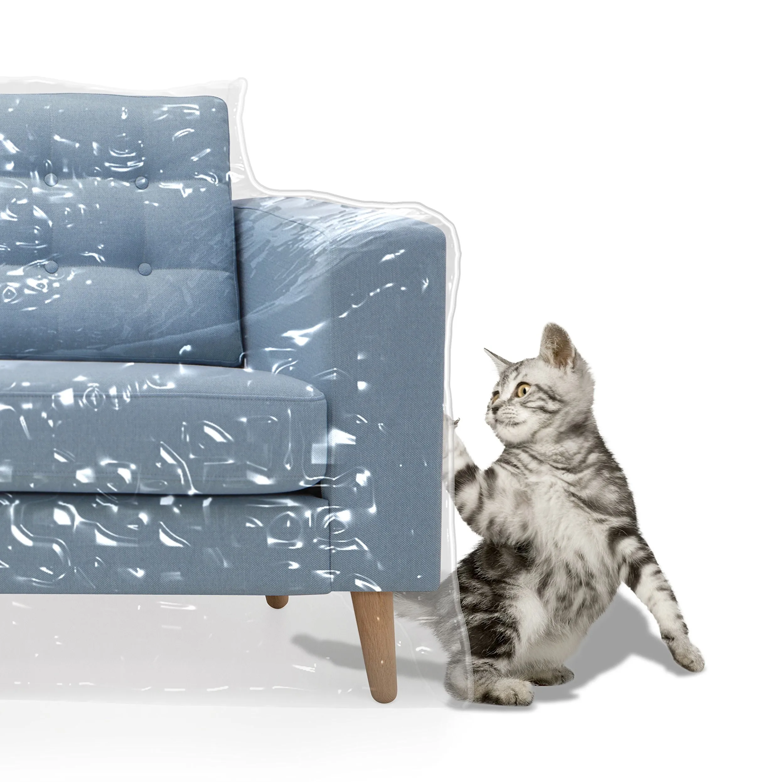 

Plastic Couch Cover Pet Cats Scratching Furnature Scratcher Protector Waterproof Shield Cover Slipcover for Cushion Sofa Storage