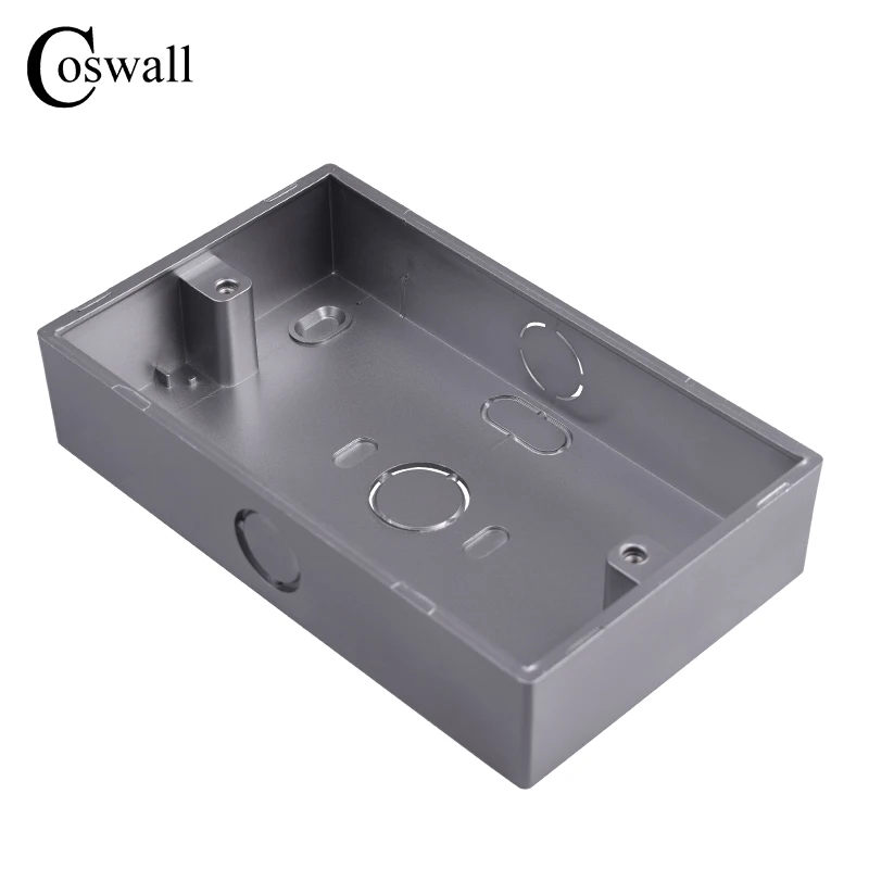 Coswall Matte Black Grey White External Box 146mm*86mm*32mm for 146*86mm Switch or Socket Apply For Any Position of Wall Surface