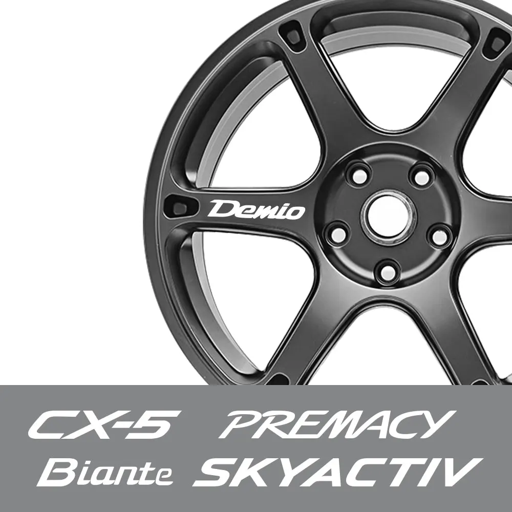 For Mazda 2 CX-30 CX-5 BT-50 MX-5 2 Skyactiv Demio Premacy Biante CX-9 CX-8 Car Wheel Rim Vinyl Stickers Auto Decor Accessories