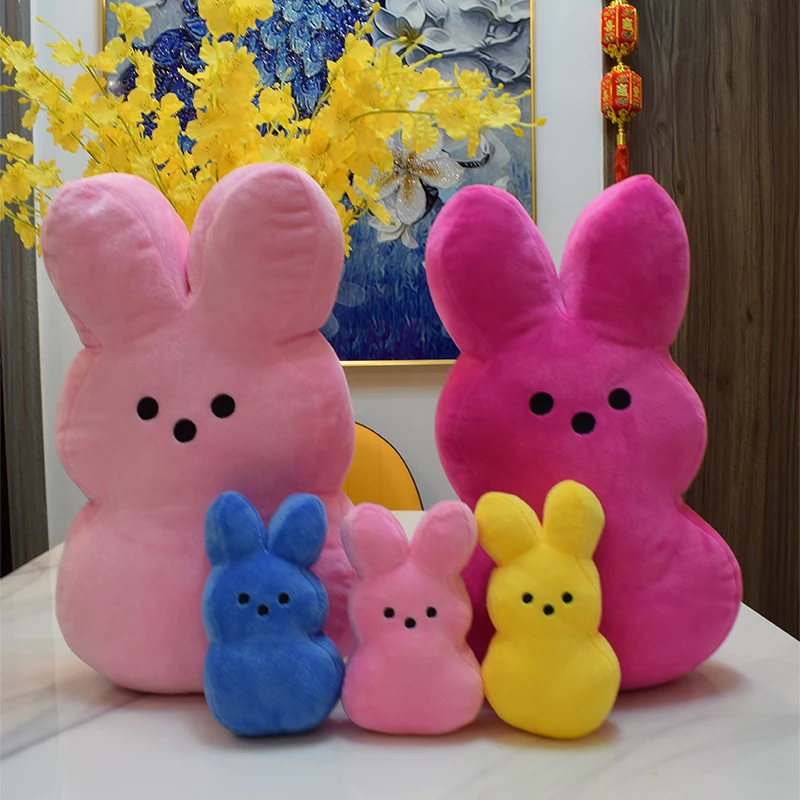 Peluche de peeps para niños, conejo, conejo, peep, juguetes de Pascua, simulación de animales de peluche, almohada suave, regalos para niñas, 38cm,