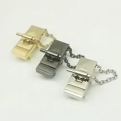 Cadena de bloqueo de giro para bolso, hebillas rectangulares de 58x24mm, botón de cierre para bolsas, accesorios de repuesto de cuero, bricolaje, 8 piezas