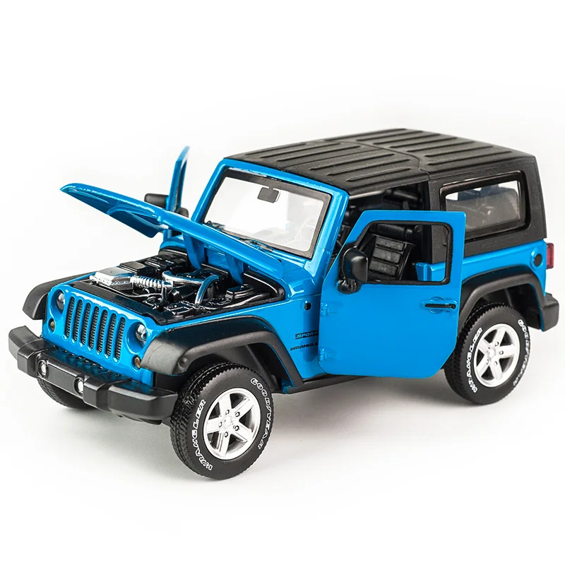 1:32 Jeeps Wrangler Rubicon Alloy Car Model Diecasts Metal Toy Off-road Vehicles Car Model Collection High Simulation Kids Gift