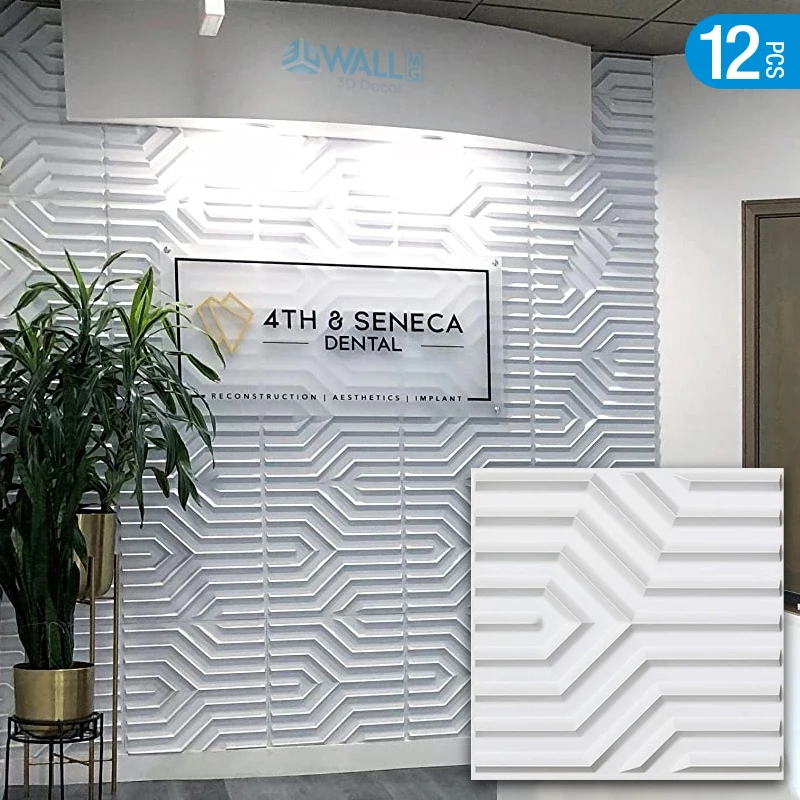 12 pçs 50cm 3d persianas do painel de parede linhas 3d adesivo de parede arte papel de parede mural diamante design 3d decoração telha molde 3d sala estética