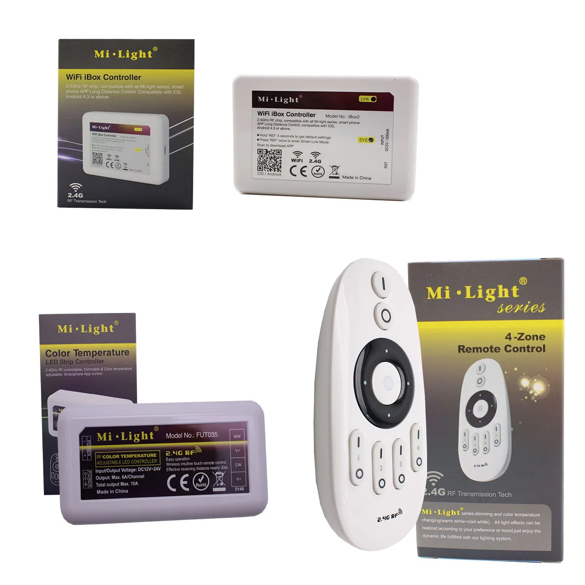 controle remoto inteligente ibox2 fut035 controlador de temperatura led cct mi luz de cor com ajuste de zona 24g rf wifi atmosfera de iluminacao inteligente 01