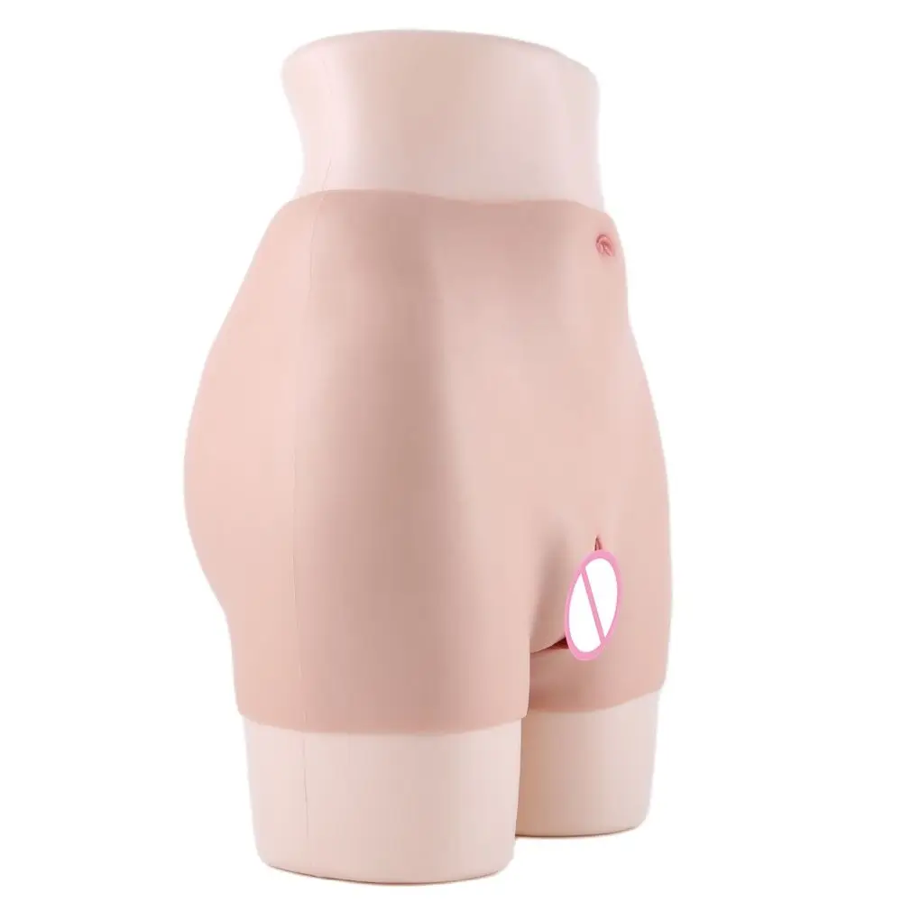 

2300g Silicone Buttock Thicken hips by 2cm Realistic Vagina Panty Shemale Crossdresser Pussy Pants Transgender Artificial Sex