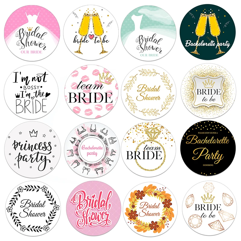 Team Bride Tribe Bridesmaid Party DIY Sticker for Bride To Be Bachelorette Hen Party Bridal Shower Decoration Sticker Labels