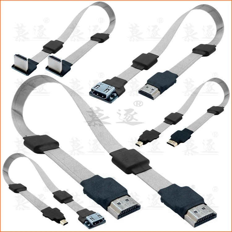 Magnetischer Ring, störungsfrei, HD-kompatibel, unterer Winkel, FPC Mini HD C auf HDTV, A-Stecker, FPV-HDTV-Flugzeugkabel, mehrere Antennen