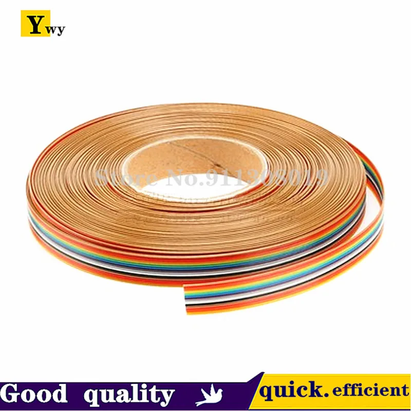 5meters/lot Ribbon Cable 10PIN/20PIN  Flat Color Rainbow Ribbon Cable Wire Rainbow Cable 10P Ribbon Cable 20P