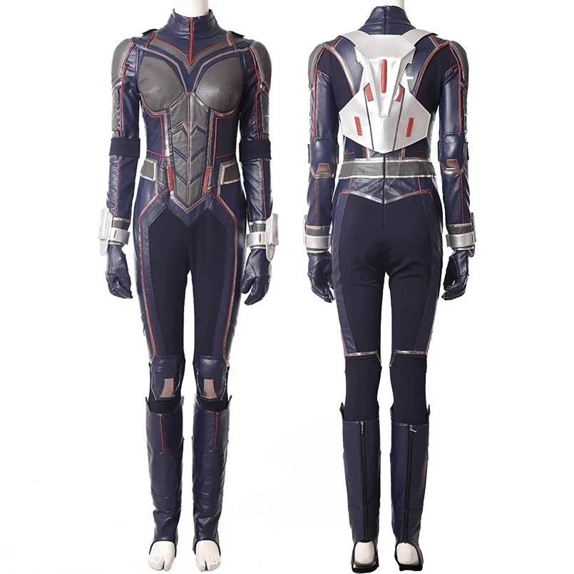 

Adult Women Superheroine Ant 2 Wasp Hope Van Dyne Cosplay Costume Halloween Party Outfit Full Props Suit With Boots