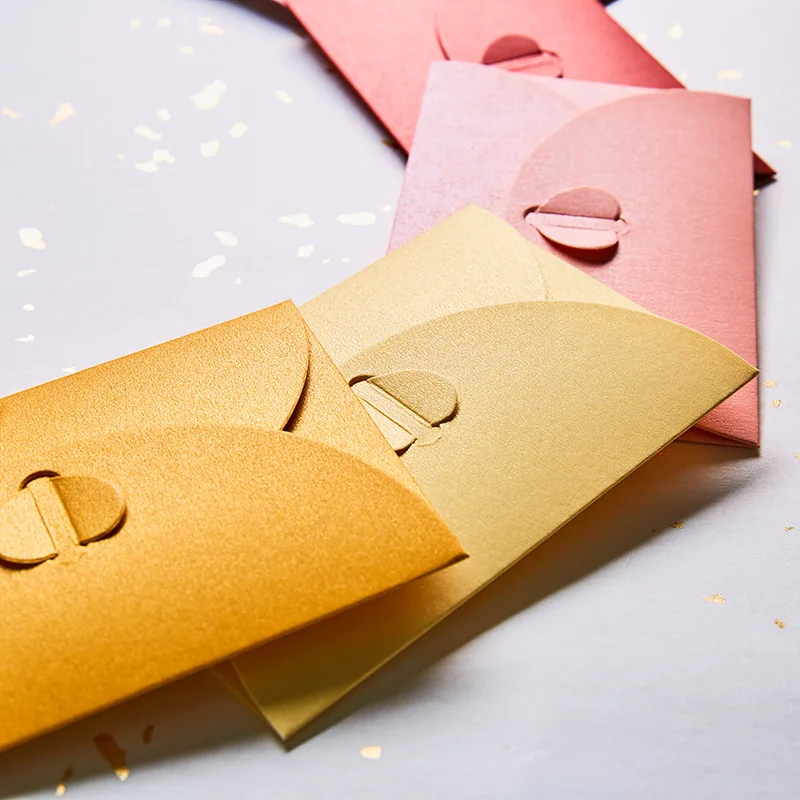 Mini Amor Coração Envelopes De Papel, Cartão Kawaii para Convites De Casamento, Saudação De Presente, Papel De Carta Bonito, 10Pcs por lote