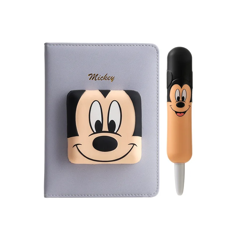 Imagem -05 - Páginas Disney Mickey Descompressão Notebook Descompressão Caneta Conjunto Criativo Bonito Couro Notepad Escritório Material Escolar Presente 98