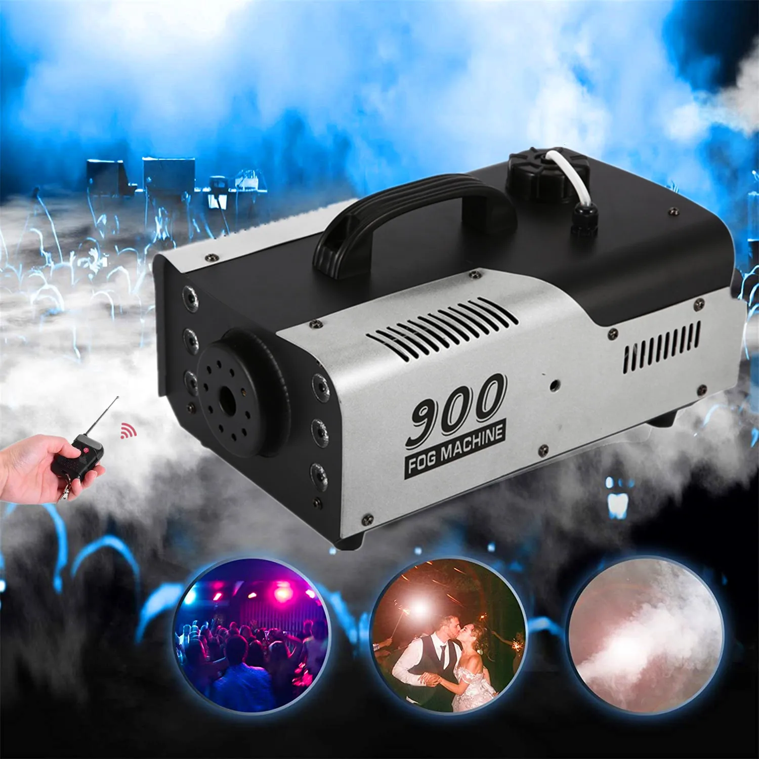 900W LED Fogger Smoke Machine Atmospheric Effects LED 3IN1 Light Fog Machine For Party Live DJ Bar Stage Colorful Fogger Ejector