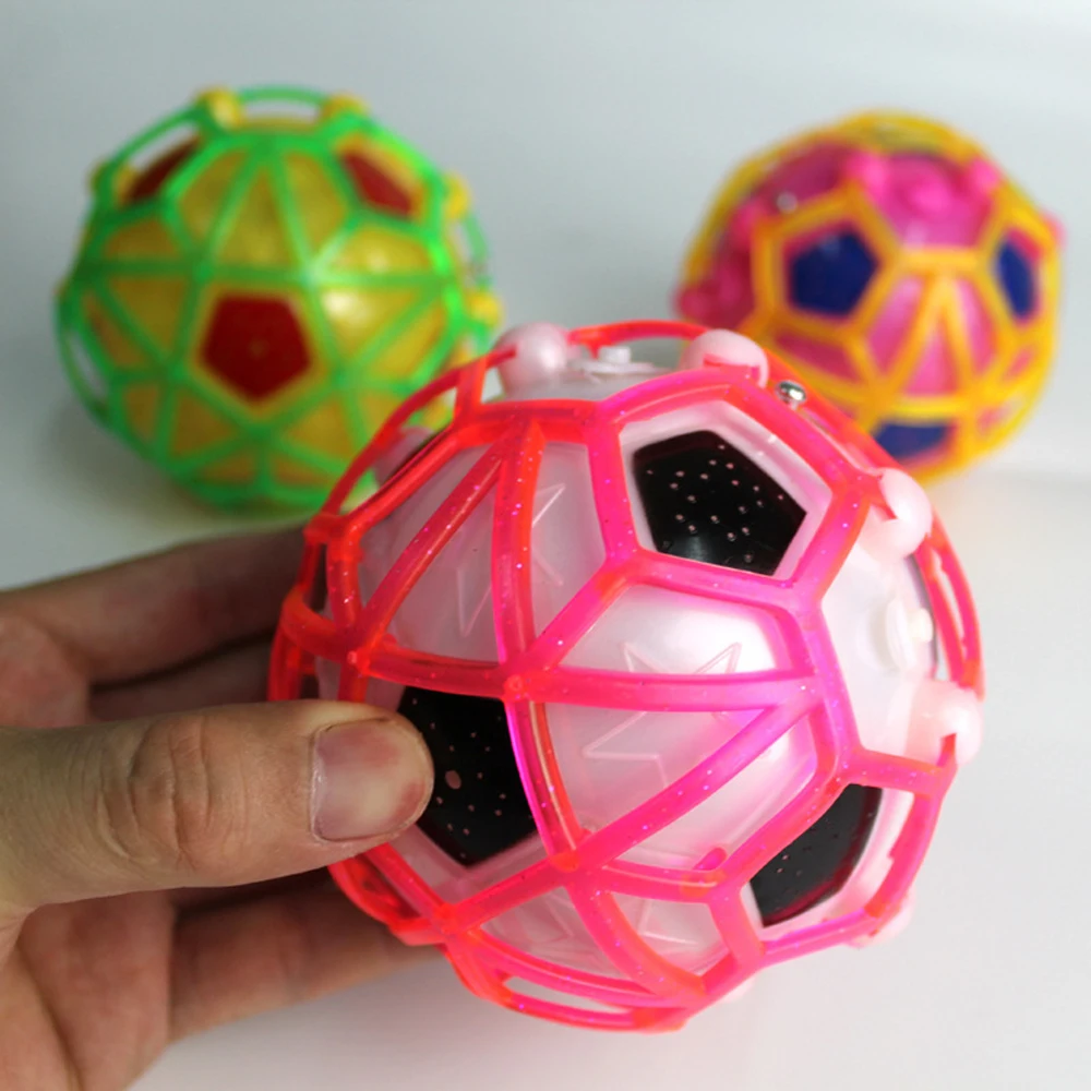 Magic Colorful LED Dance Flashing, Blinking Football, Music Ball, Battery Operated Light for Kids, Children Toys Gifts