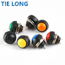 Mini interrupteur rond marche/arrêt momentané, 12mm, 1a/250V, étanche