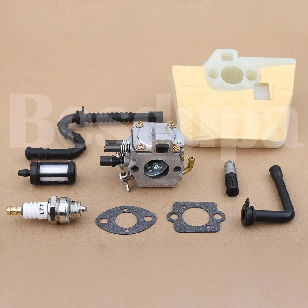 Carburetor Air Filter Spark Plug For Stihl MS340 MS360 034 036 Chainsaw Spare Tool Part 1125 120 0613 бензопила