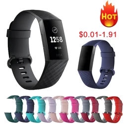 Fitbit Charge 용 스트랩 34 실리카 스트랩 교체 용 손목 벨트 Fitbit Smart Watch 용 스포츠 스트랩 4 3 SE 밴드 액세서리 스트랩 32 가지 색상의 고품질 fitbit 스트랩 세련되고 다채로운 시계 액세서리