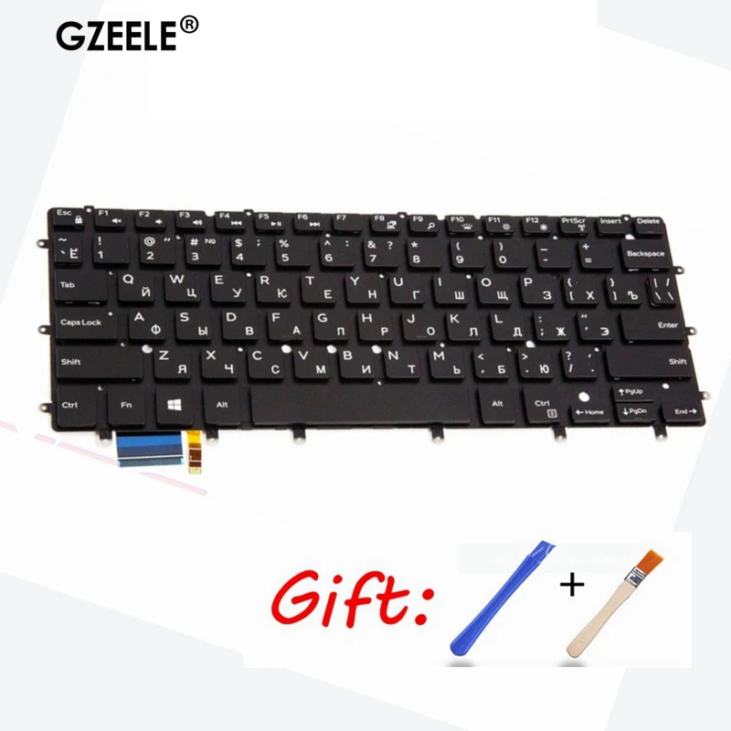 Russian NEW laptop keyboard for Dell XPS 13 9343 13 9350 9360 15BR N7547 N7548 7547 7548 17-3000 with Backlit 0DKDXH NSK LS0BW