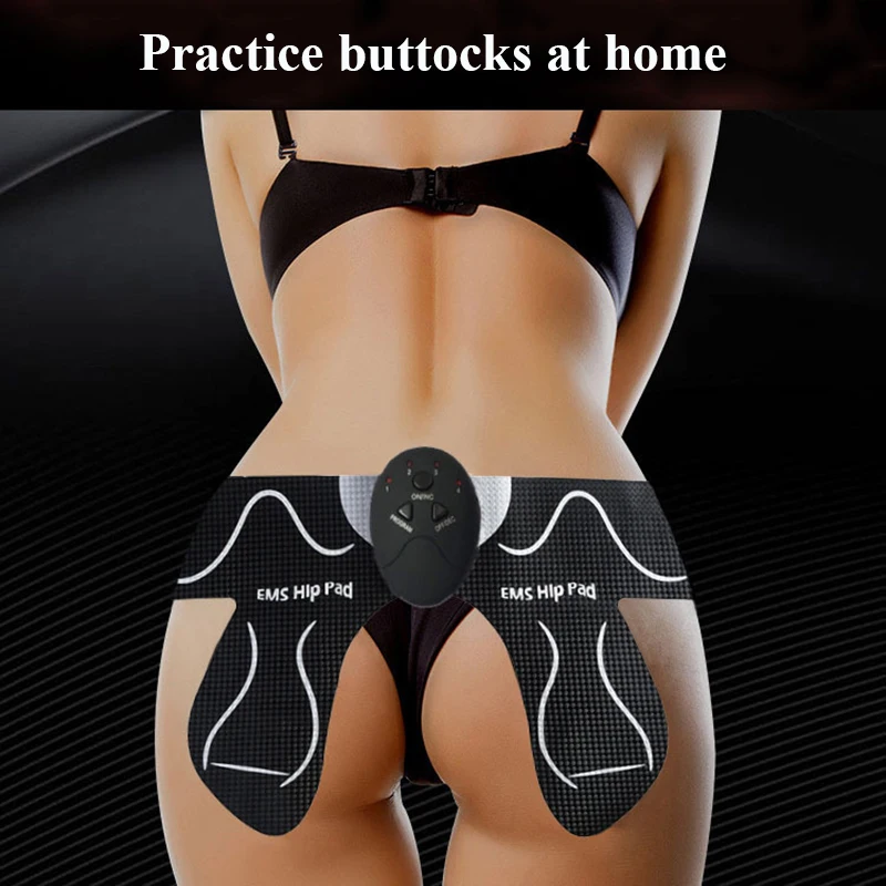 USB Rechargeable EMS Hip Trainer Buttocks Lifting Electric ABS Waist Abdominal Muscle Massage Stimulator Body Slimming Shaper