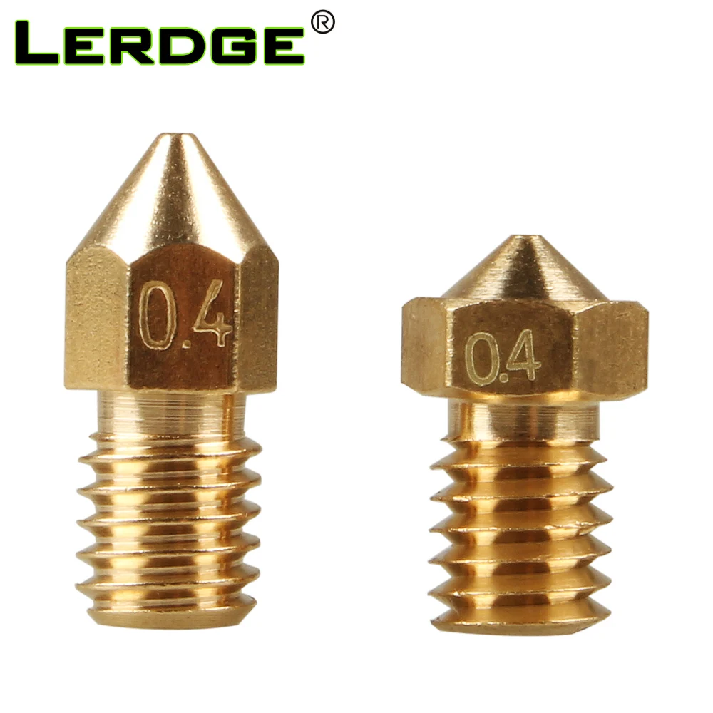 LERDGE 3d Printer Parts New MK8 Nozzle Print Extruder Hotend 1.75mm  Brass Copper 0.2 0.3 0.4 0.5 Makerbot Accessories