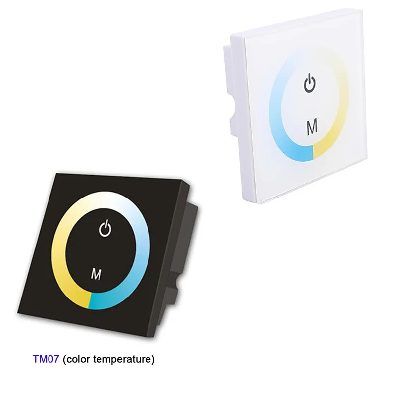 Imagem -04 - Luz Led para Parede Tm07 Tm08 Cor Única ct Rgb Painel Touch Controle de Intensidade para Tira de Luz Tm06-interruptor de